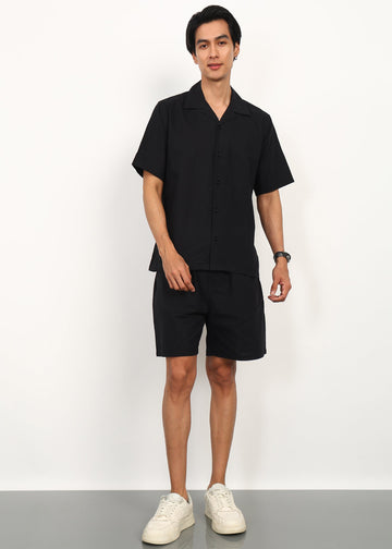 Fabmade Core Black Linen Co-Ord - Distacart