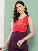 Thumbnail for Ahalyaa Women Yoke Design Sequinned Crepe Kurta - Distacart