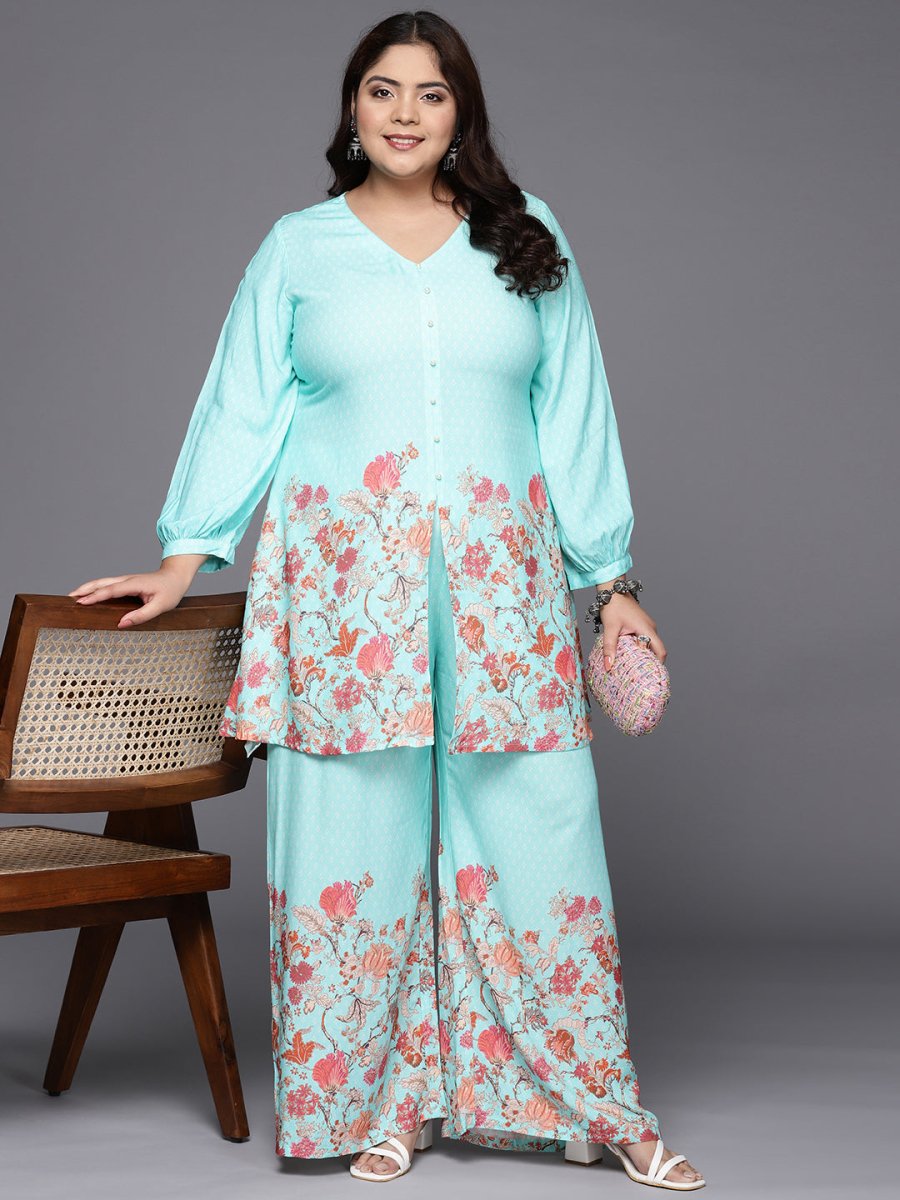 Ahalyaa Women Plus Size Tunic with Palazzos - Distacart