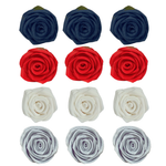 Thumbnail for confect edible sugar roses cake toppers for cupcakes doughnut cake decorations pack of 12 j4 roses 01