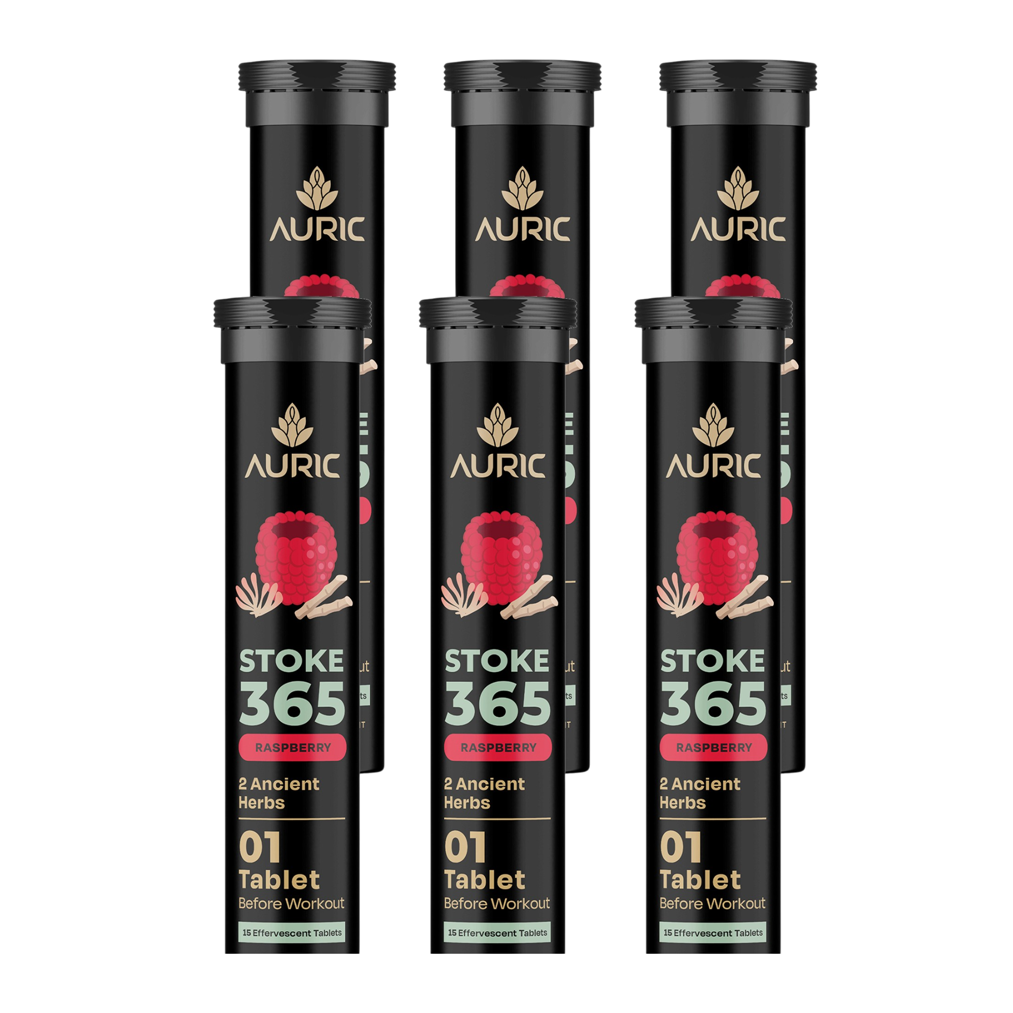 Auric STOKE365 Effervescent Tablets | Raspberry Flavour - Dista