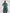 trueBrowns Green Cotton Print Front Slit Kurta Set