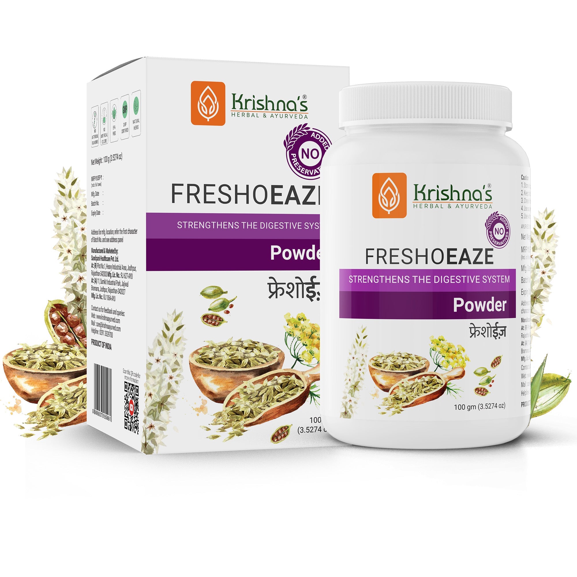 Krishna's Freshoeaze Powder