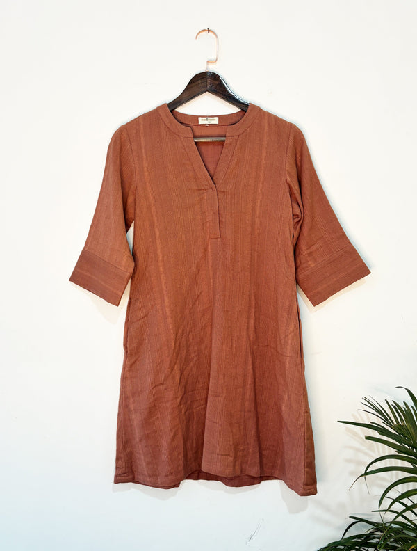 trueBrowns Pink Gauze Dobby Co-ord Set