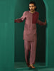 trueBrowns Men's Light Mauve Silk Co-ord Set - Distacart