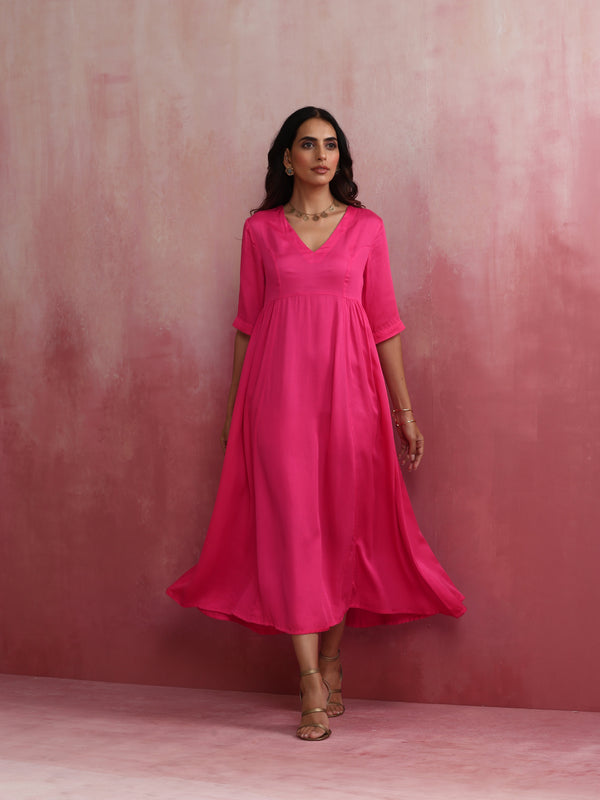 trueBrowns Modal Pink Dress - Distacart