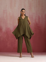 Thumbnail for trueBrowns Olive Cotton Dobby Dobby Co-ord set