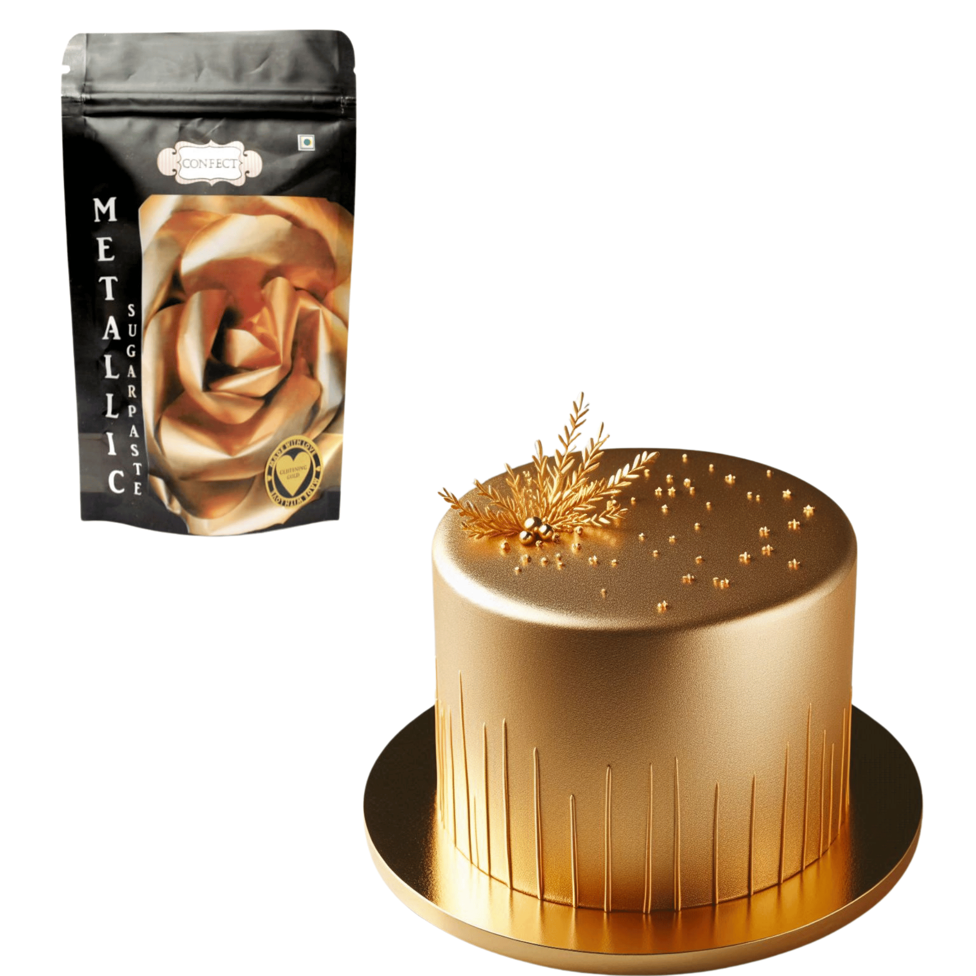 confect glistening gold sugar paste br b 900 gms b