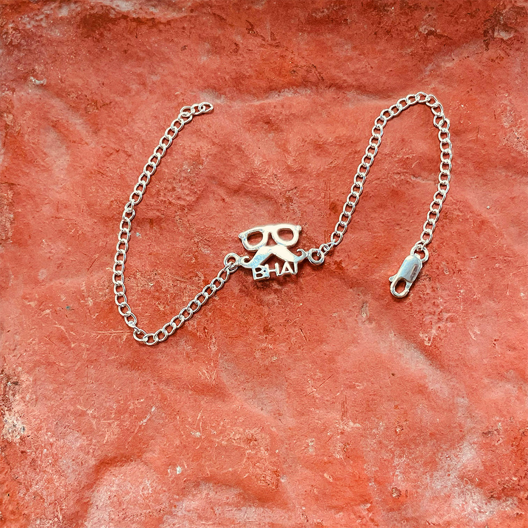 trueBrowns 925 Sterling Silver Chashmish Bhai Silver Chain Rakhi - Distacart