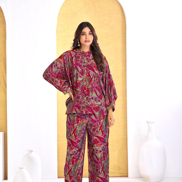 BulBul Mehzabin Red Co-Ord Set