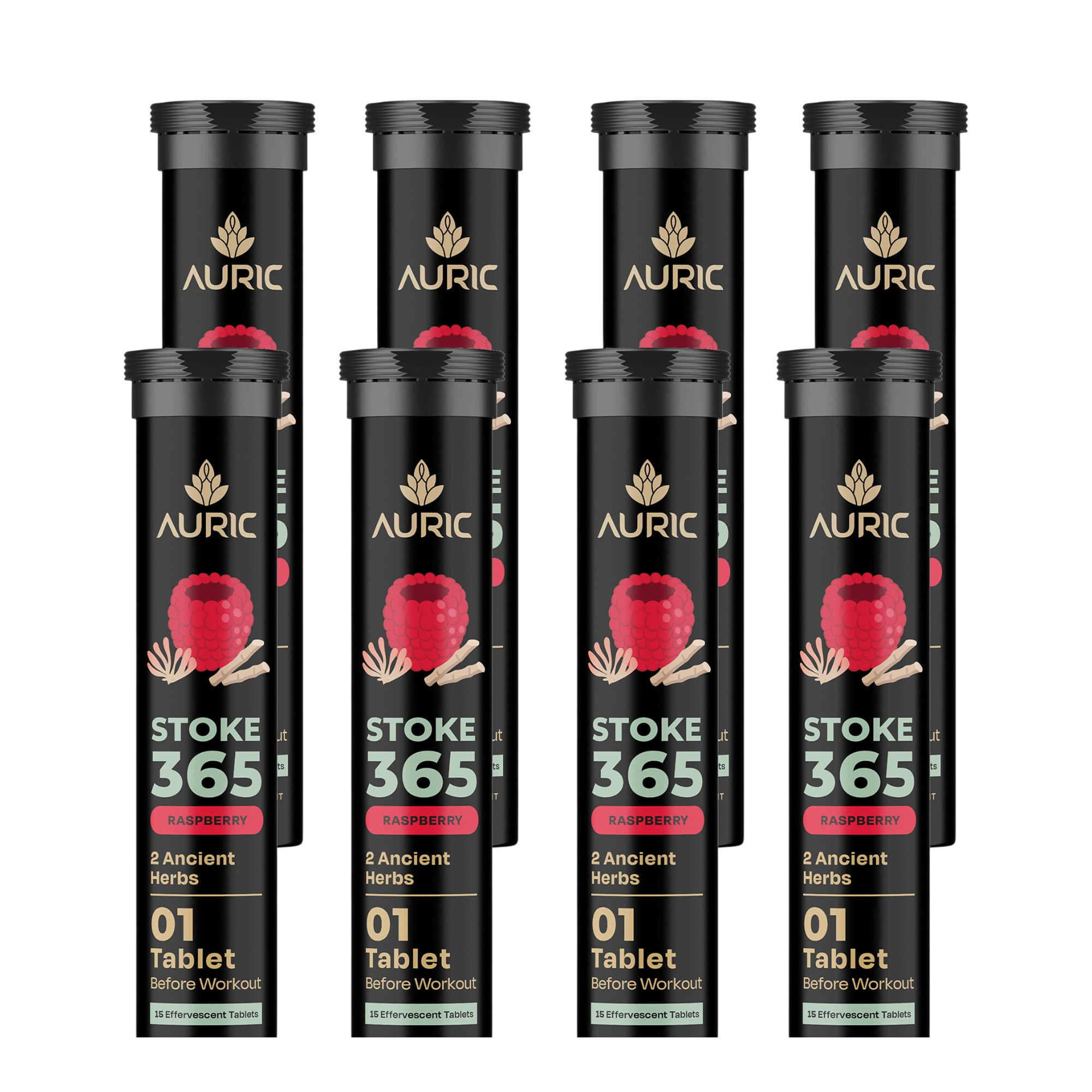 Auric STOKE365 Effervescent Tablets | Raspberry Flavour - Dista