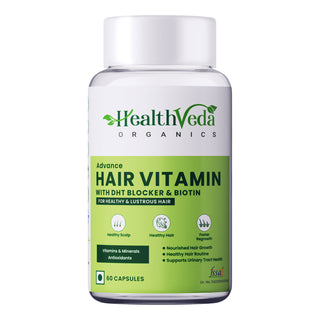 Health Veda Organics Advance Hair Vitamin with DHT Blocker & Biotin Capsules - Distacart