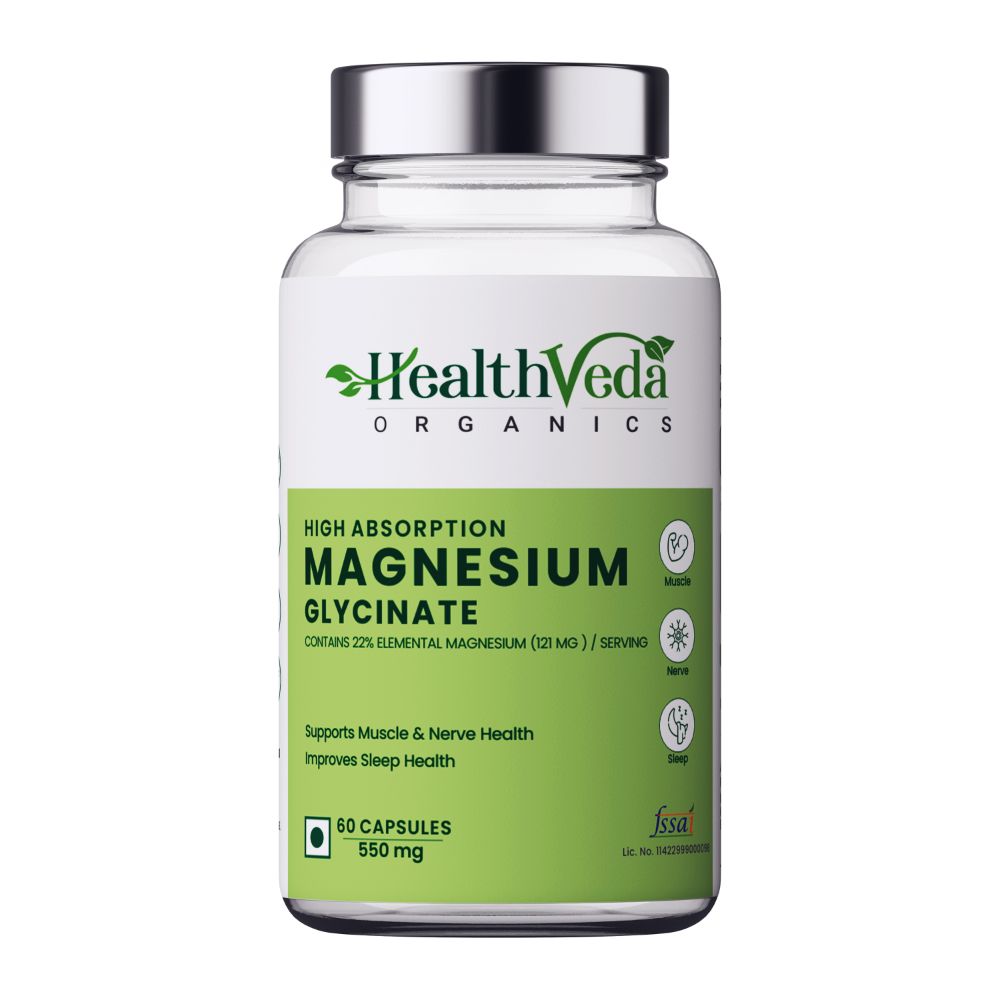 Health Veda Organics Magnesium Glycinate Capsules