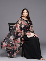 Thumbnail for Ahalyaa Plus Size Boat Neck Maxi Ethnic Dress - Distacart