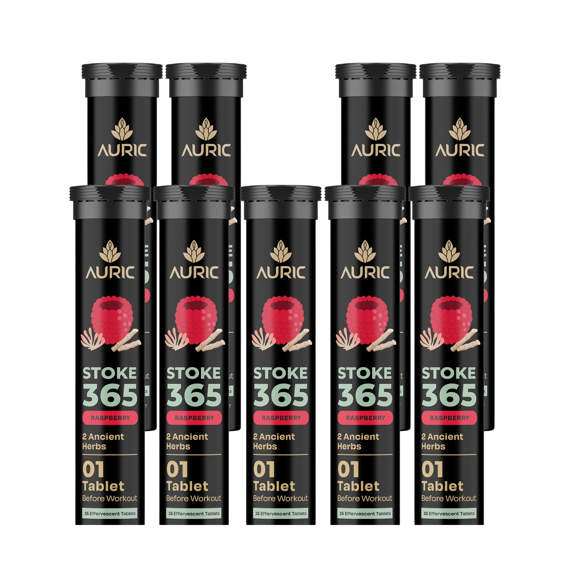 Auric STOKE365 Effervescent Tablets | Raspberry Flavour - Dista