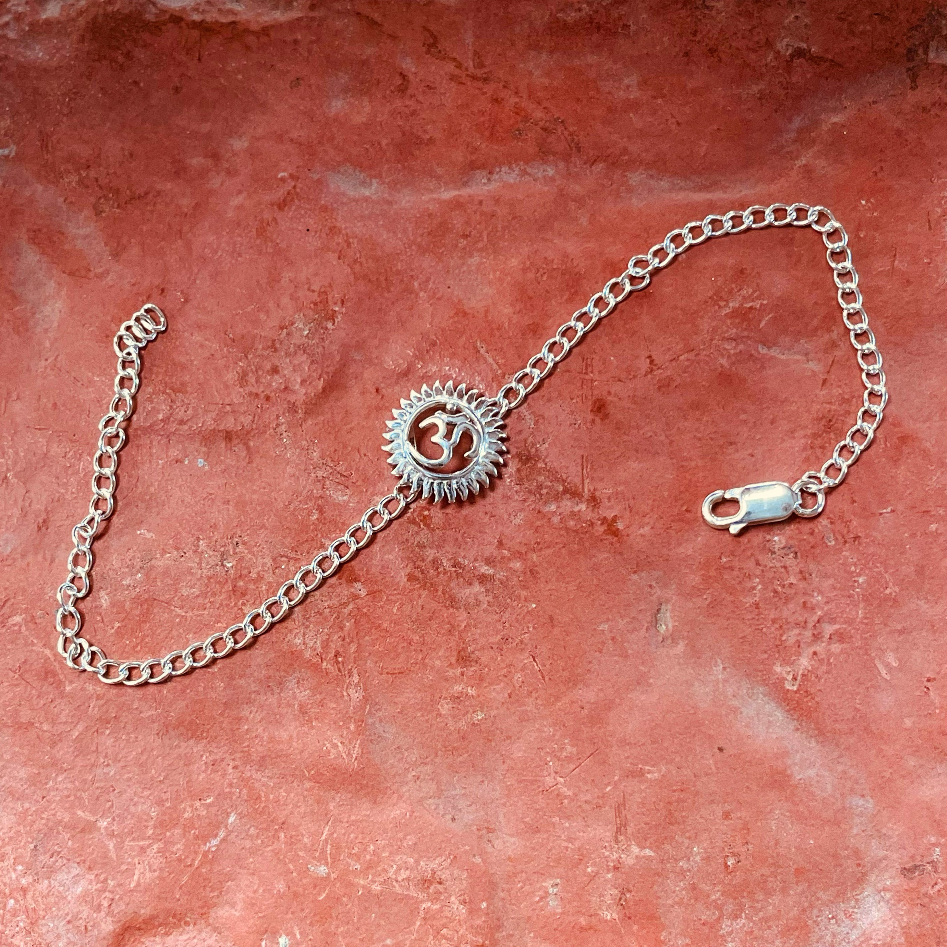 trueBrowns 925 Sterling Silver Om Silver Chain Rakhi - Distacart