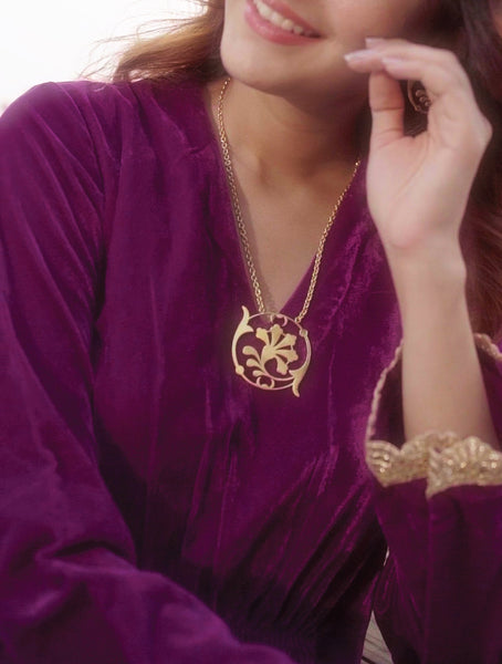 trueBrowns Gold-Polished Pendant Necklace - Distacart