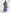 trueBrowns Blue Cotton Print Dress