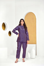 Thumbnail for BulBul Mahi Purple Co-Ord Set