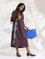 Thumbnail for trueBrowns Cola Cotton Print A-line Dress