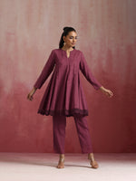 Thumbnail for trueBrowns Mauve Cotton Dobby Co-ord set