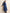 trueBrowns Blue Check Flared Winter Dress