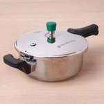 Thumbnail for The Indus Valley Tri-ply Stainless Steel Pressure Pan, Premium Quality, 3 Layer Thick Body, Heavy Bottom, 100% Food-safe, ISI Certified, Induction & Gas, 3.5/5L