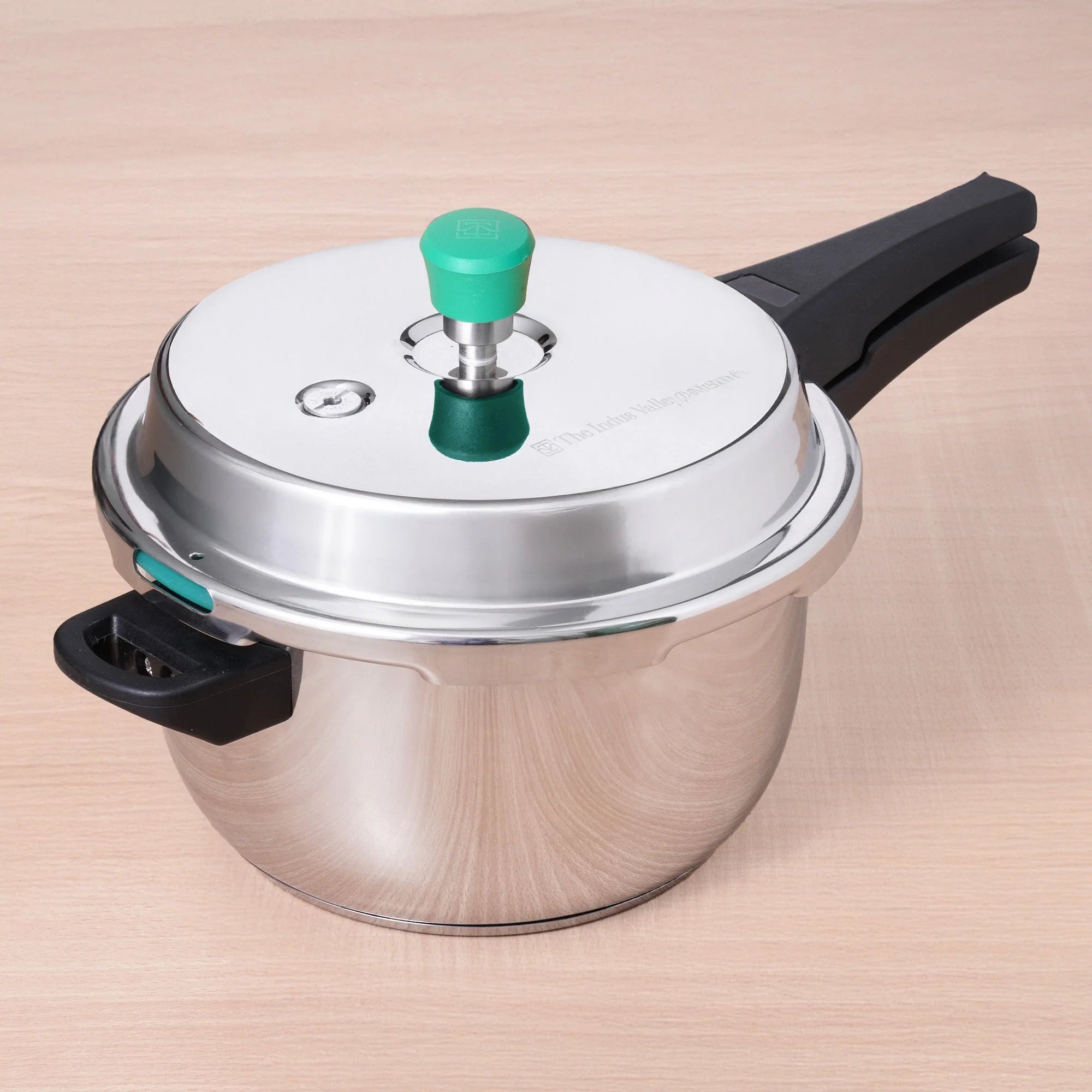 The Indus Valley QuicKooker Tri-Steel Stainless Steel Pressure Cooker, Premium Quality, 3 Layer Heavy Bottom, 100% Safe, ISI Certified, Induction & Gas, 3/5 L