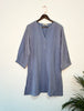 trueBrowns Light Blue Gauze Dobby Co-ord Set - Distacart