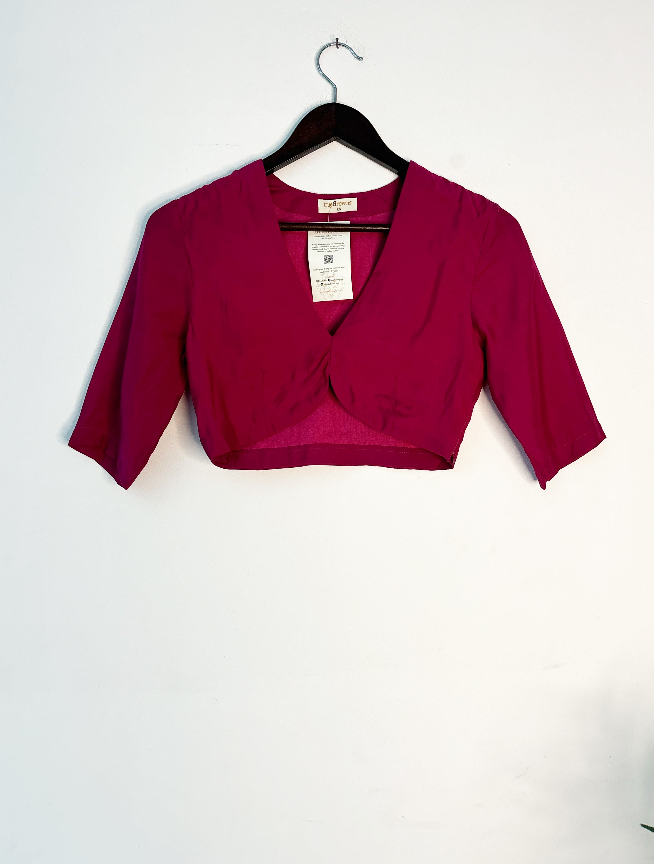 trueBrowns Pink Muslin Blouse - Distacart