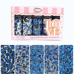 Thumbnail for confect edible sprinkles black blue white sprinkles mix 100gms