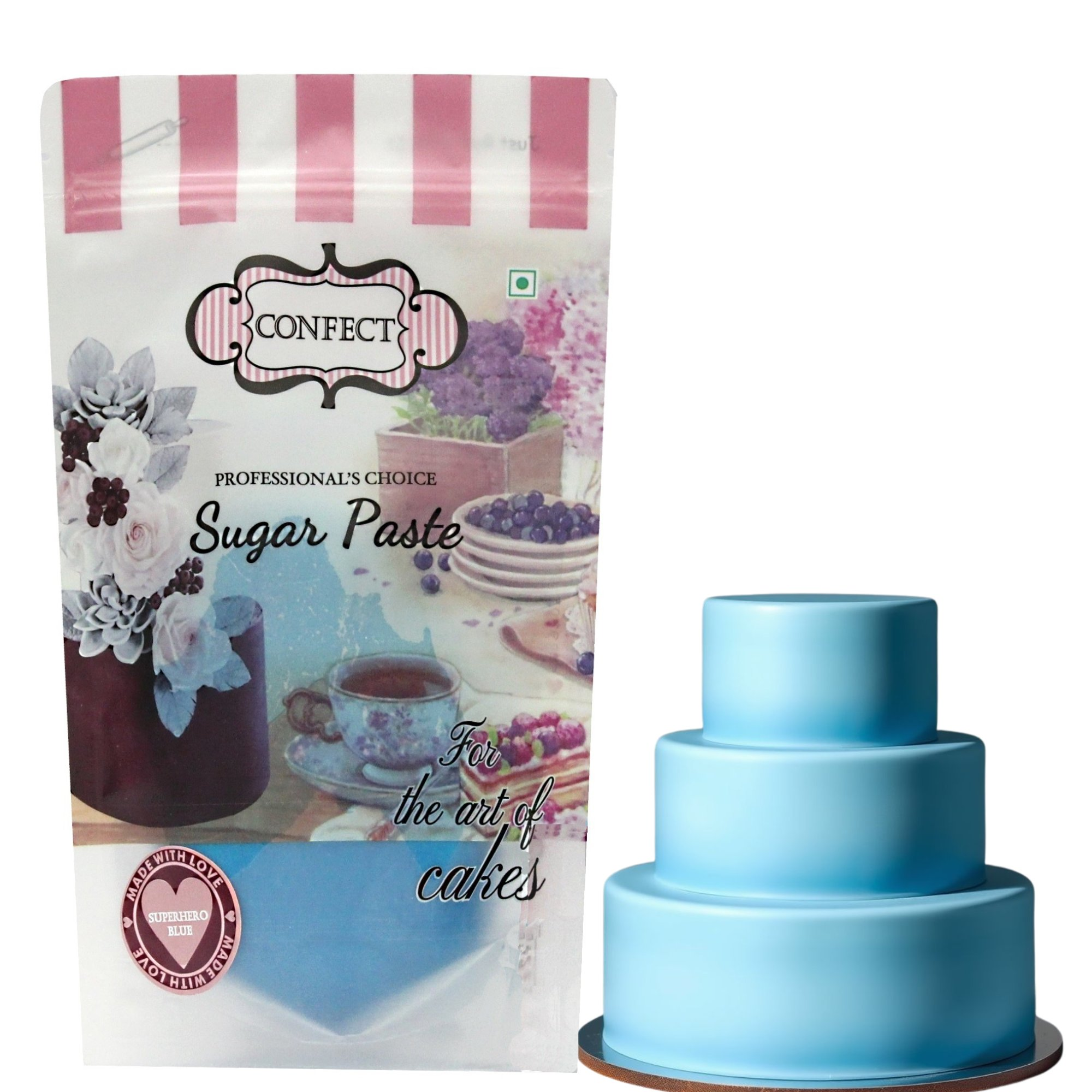 superhero blue fondant edible sugarpaste 1kg