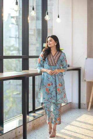 NOZ2TOZ Women's Rayon Floral Printed Co-ords Set - Distacart