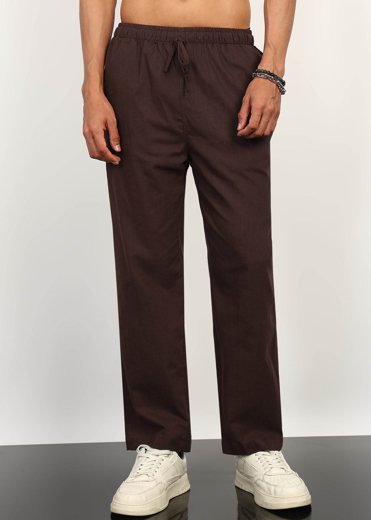Fabmade Cocoa Drift Linen Trousers - Distacart