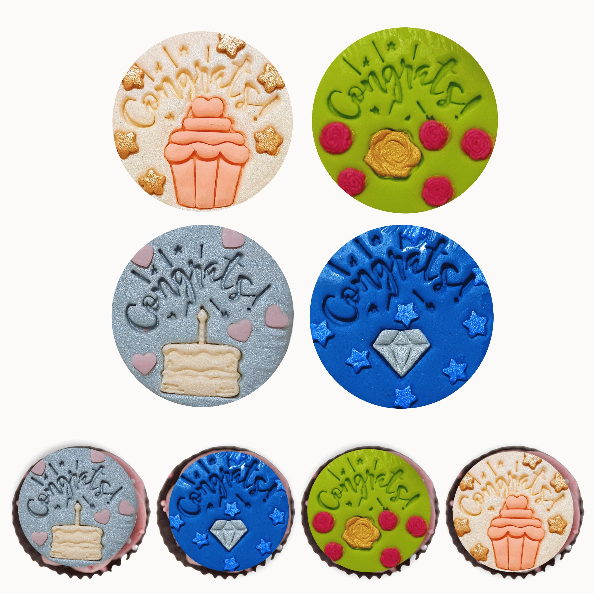 confect congrats toppers celebration toppers for cake cupcake decoration cake decorations supplies 100gms ct 10