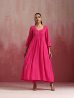 Thumbnail for trueBrowns Pink Cotton Dobby Kurta Set - Distacart