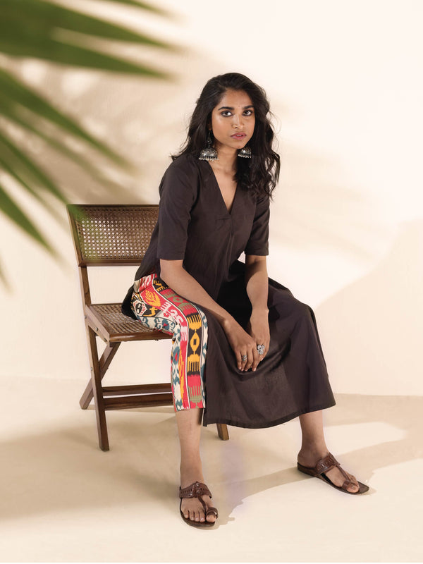 trueBrowns Cola Cotton Ikat Kurta Pant Set - Distacart