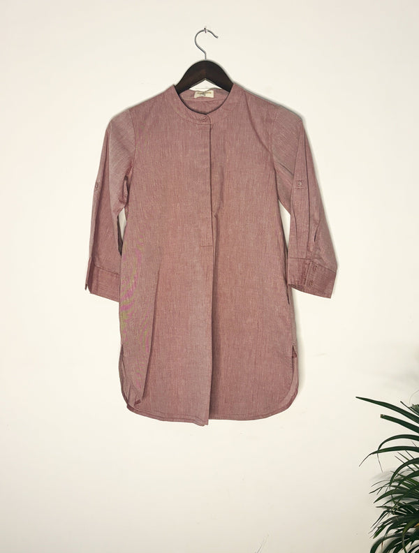 trueBrowns Pink Chambrey Top