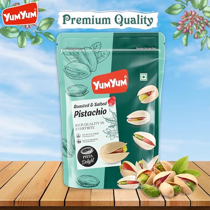 Yum Yum Roasted & Salted Pistachios Pouch - Dista