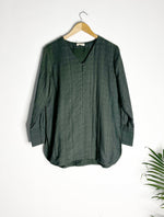 Thumbnail for trueBrowns Green Gauze Dobby Kurta Co-ord Set - Distacart