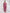 trueBrowns Pink Cotton Floral Embroidered Flared Kurta Set