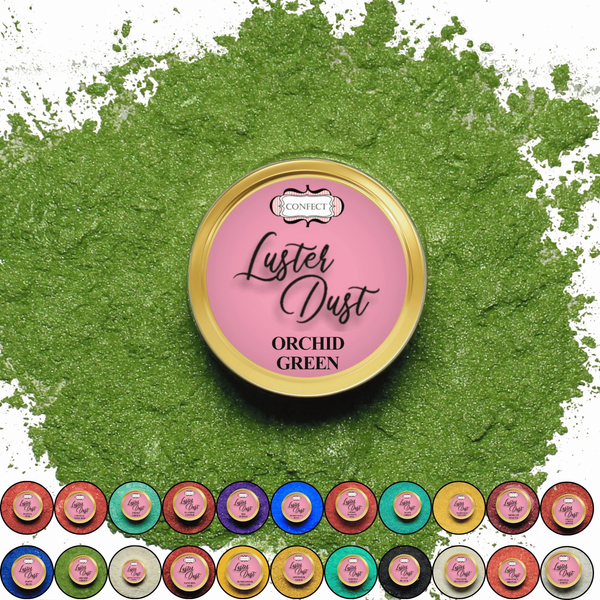 orchid green edible luster dust br 5 gms