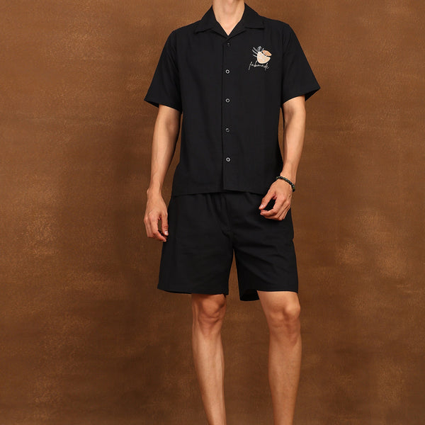 Fabmade Noir Emblem Co-Ord Set - Distacart