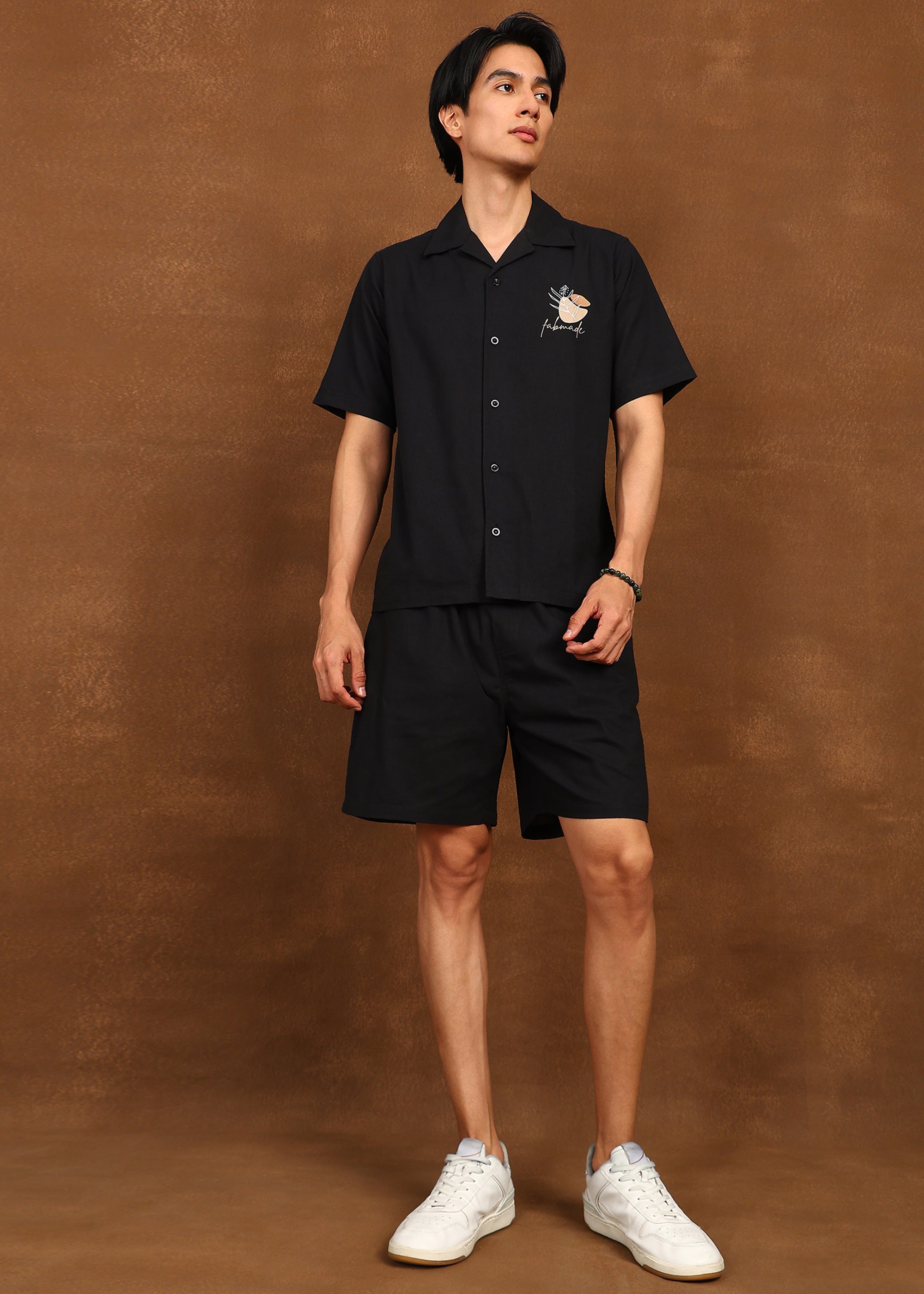 Fabmade Noir Emblem Co-Ord Set - Distacart