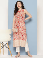 Thumbnail for Ahalyaa Women Ethnic Motifs Embroidered Gotta Patti Kurta - Distacart