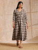 trueBrowns Clay Dabu Overall Print Cotton Wrap Dress | Relove - Distacart