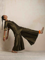 Thumbnail for trueBrowns Olive Green Tissue Sharara Set