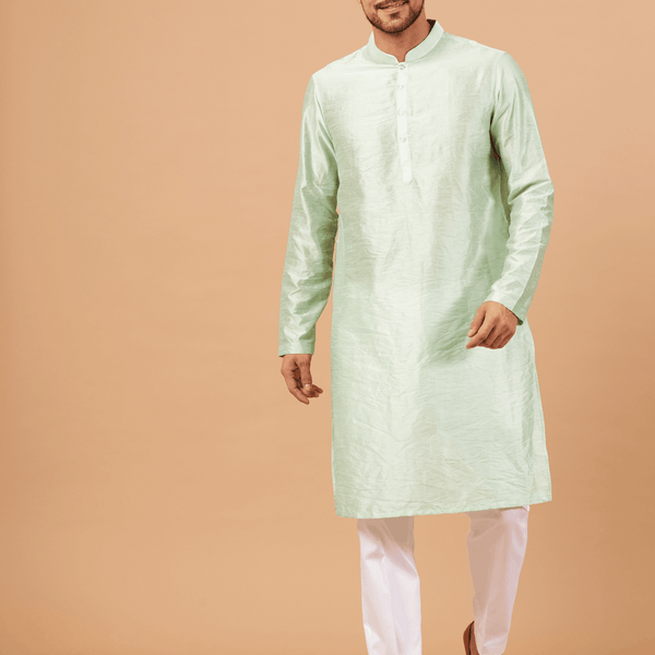 Pastel Green Kurta by Hilo Design - Distacart