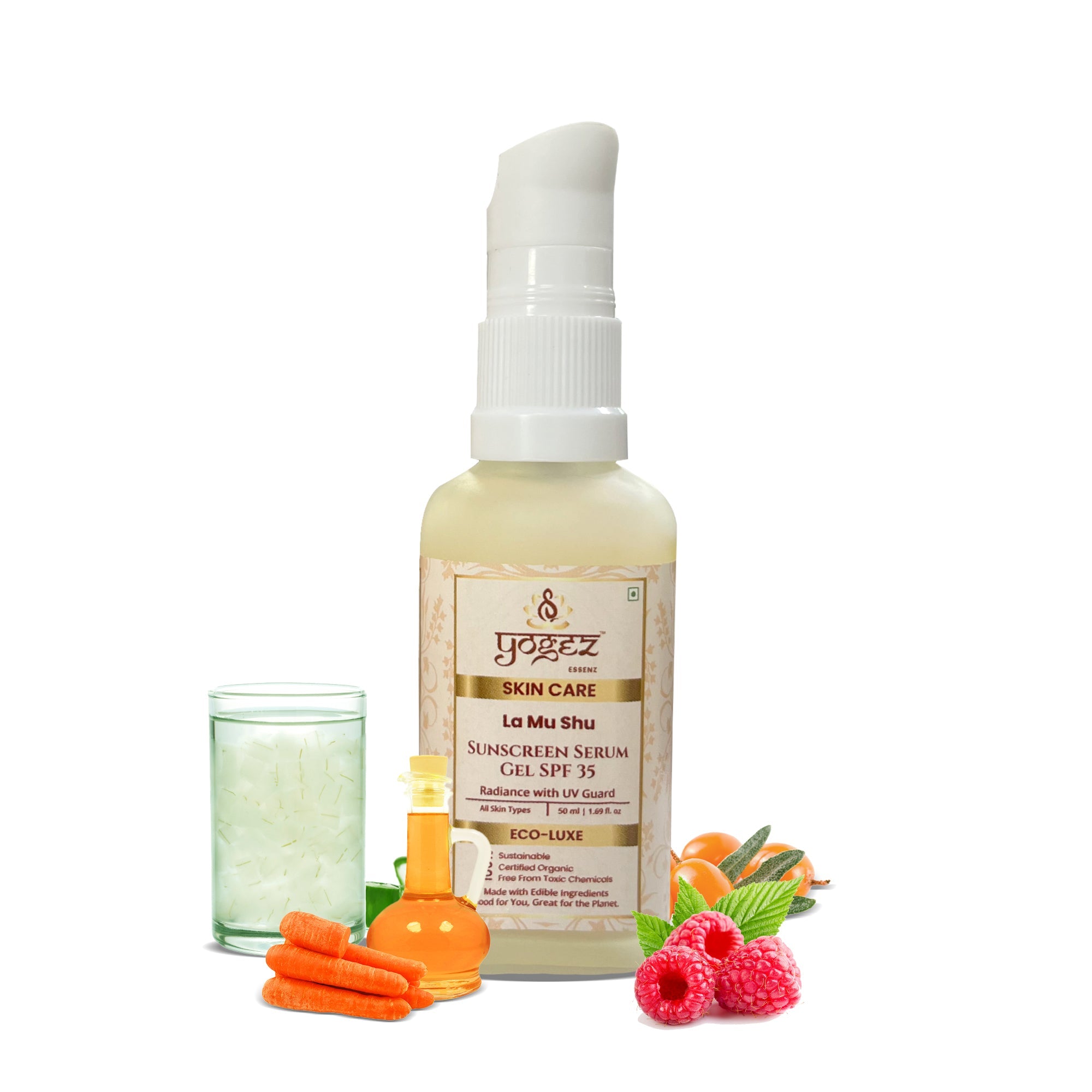 Yogez La Mu Shu Sunscreen Serum Gel SPF 35 - Distacart