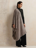 Thumbnail for trueBrowns Grey Check Woollen Stole